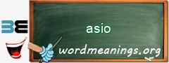 WordMeaning blackboard for asio